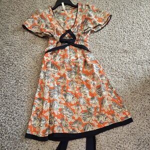 Maeve Orange Floral Formal Dress From Anthro